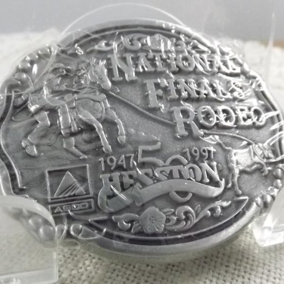 National Finals Rodeo 1997 Hesston Belt Buckle - Picture 3 of 7
